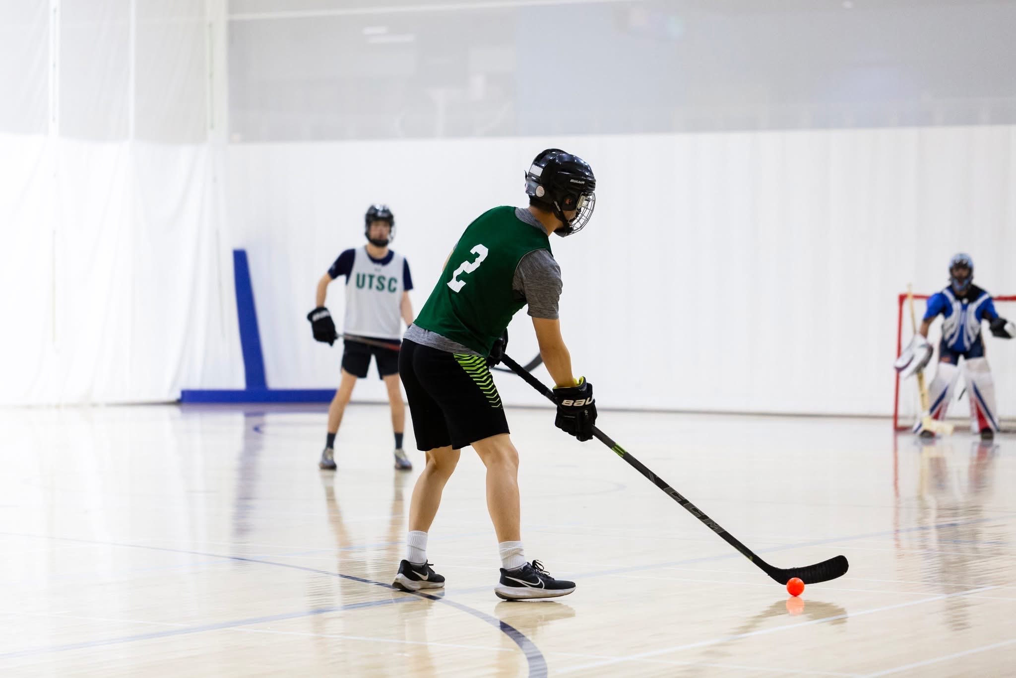 Ethan playing hockey